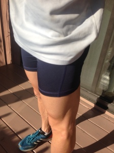 Awkward mid-thigh spandex for dudes? What the hell ever. 